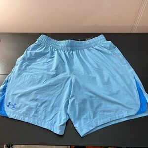 Under Armour Elevated Woven 2.0 Men's Shorts Drawstring Fitted Blue Size Large